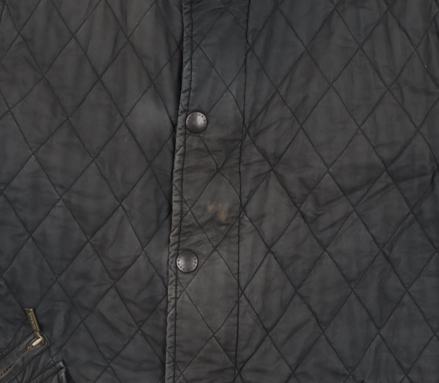 Barbour Men's Black Quilted Jacket XL Outdoor Mid-Length