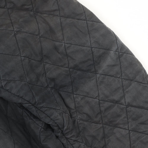 Barbour Men's Black Quilted Jacket XL Outdoor Mid-Length