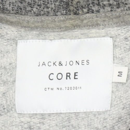 Jack & Jones Core Men's Grey Pullover Hoodie M Regular Fit