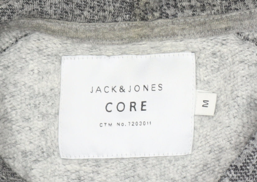 Jack & Jones Core Men's Grey Pullover Hoodie M Regular Fit