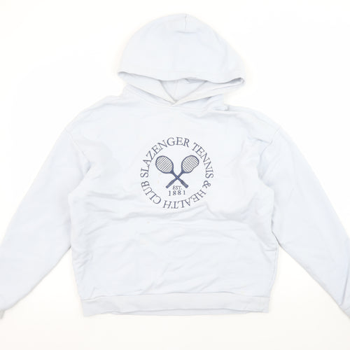 Slazenger Women's White Hoodie UK 8 Embroidered Tennis Pullover