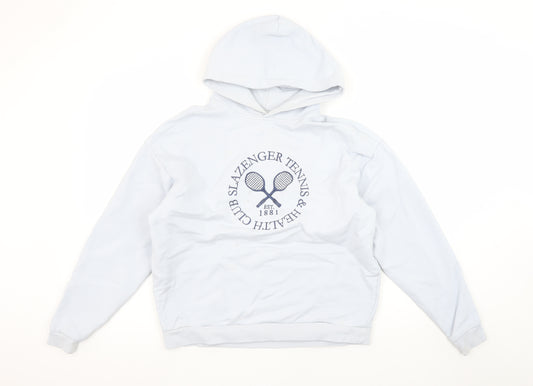 Slazenger Women's White Hoodie UK 8 Embroidered Tennis Pullover