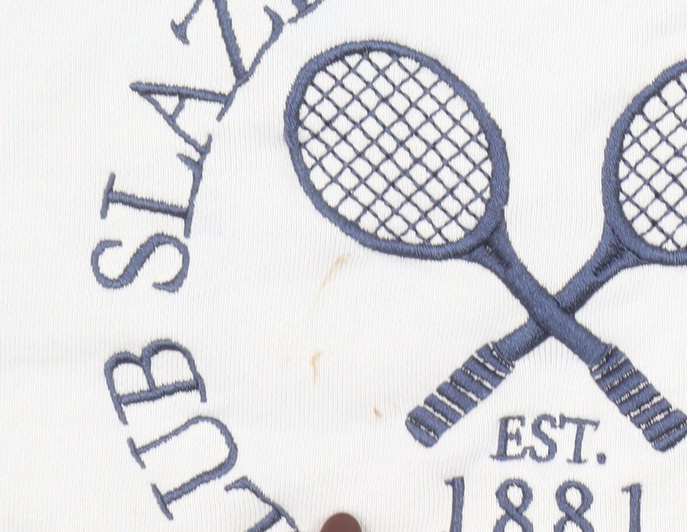 Slazenger Women's White Hoodie UK 8 Embroidered Tennis Pullover