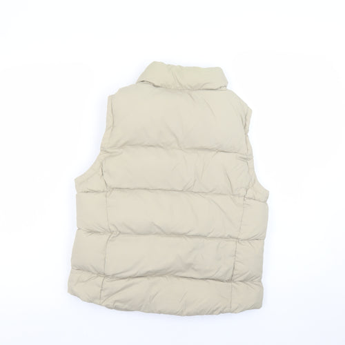 Jack Wills Womens Beige Puffer Gilet Size 10 Sleeveless Waistcoat