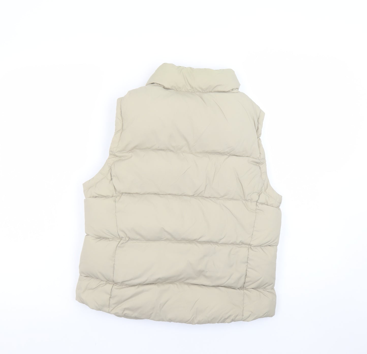 Jack Wills Womens Beige Puffer Gilet Size 10 Sleeveless Waistcoat