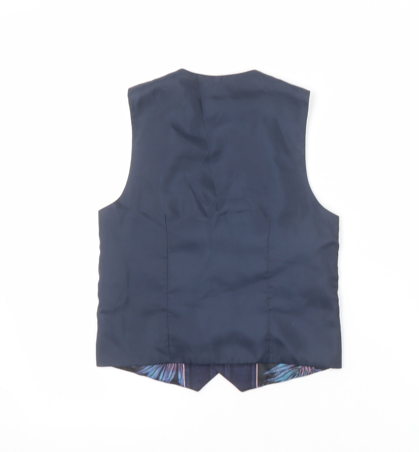 Next Boys Blue Check Waistcoat 8 Years Formal Suit Vest