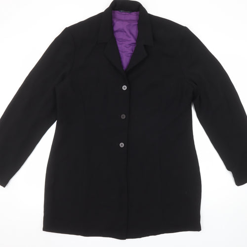 Debenhams Women’s Black Single-Breasted Blazer Size 16 Classic Work Jacket