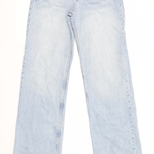 ZARA Women’s Blue Wide-Leg High Rise Jeans Size 10