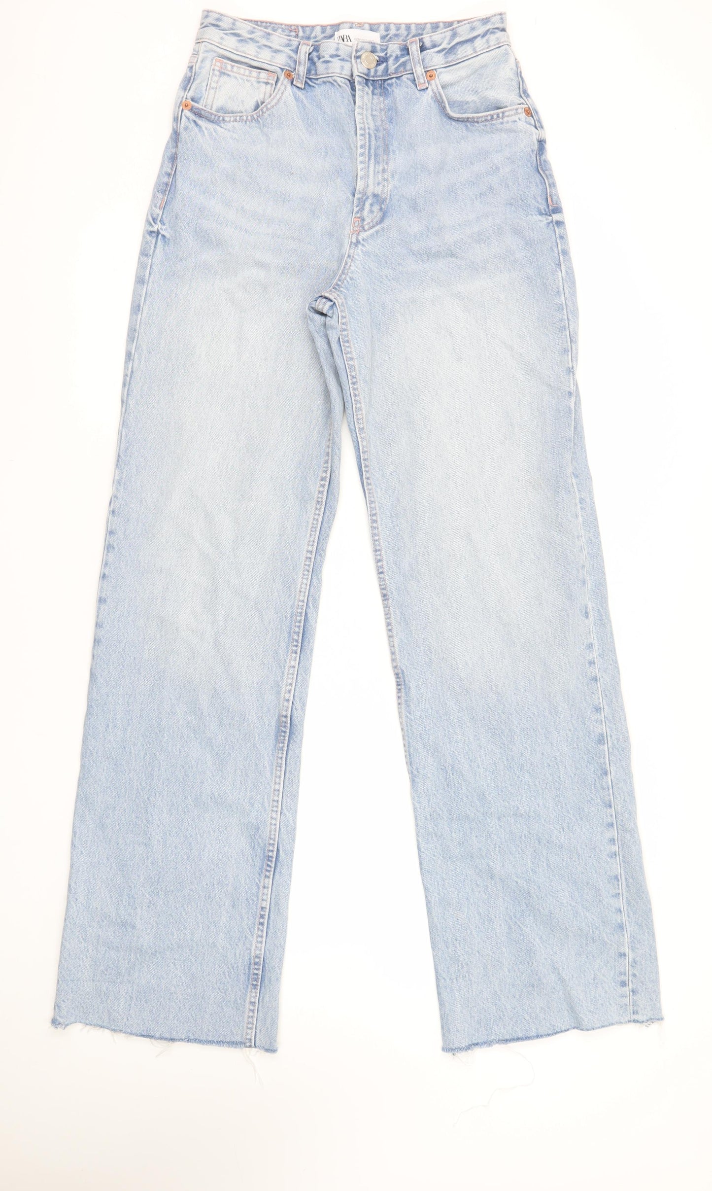 ZARA Women’s Blue Wide-Leg High Rise Jeans Size 10