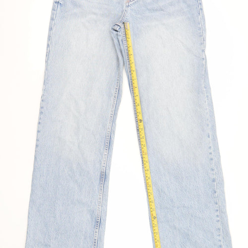ZARA Women’s Blue Wide-Leg High Rise Jeans Size 10