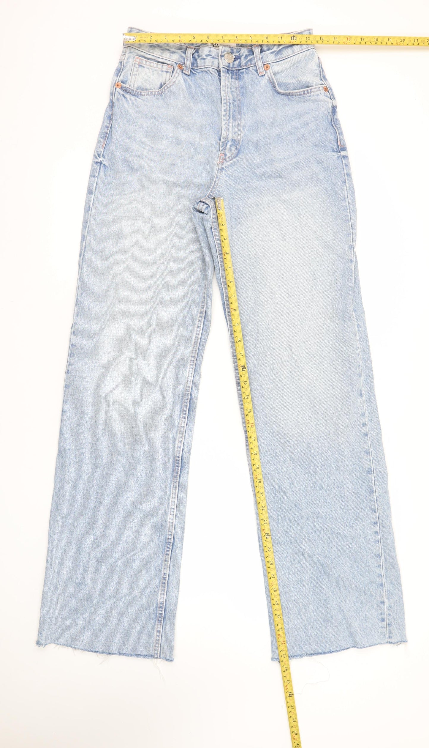 ZARA Women’s Blue Wide-Leg High Rise Jeans Size 10