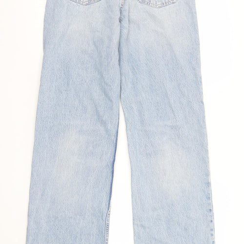 ZARA Women’s Blue Wide-Leg High Rise Jeans Size 10