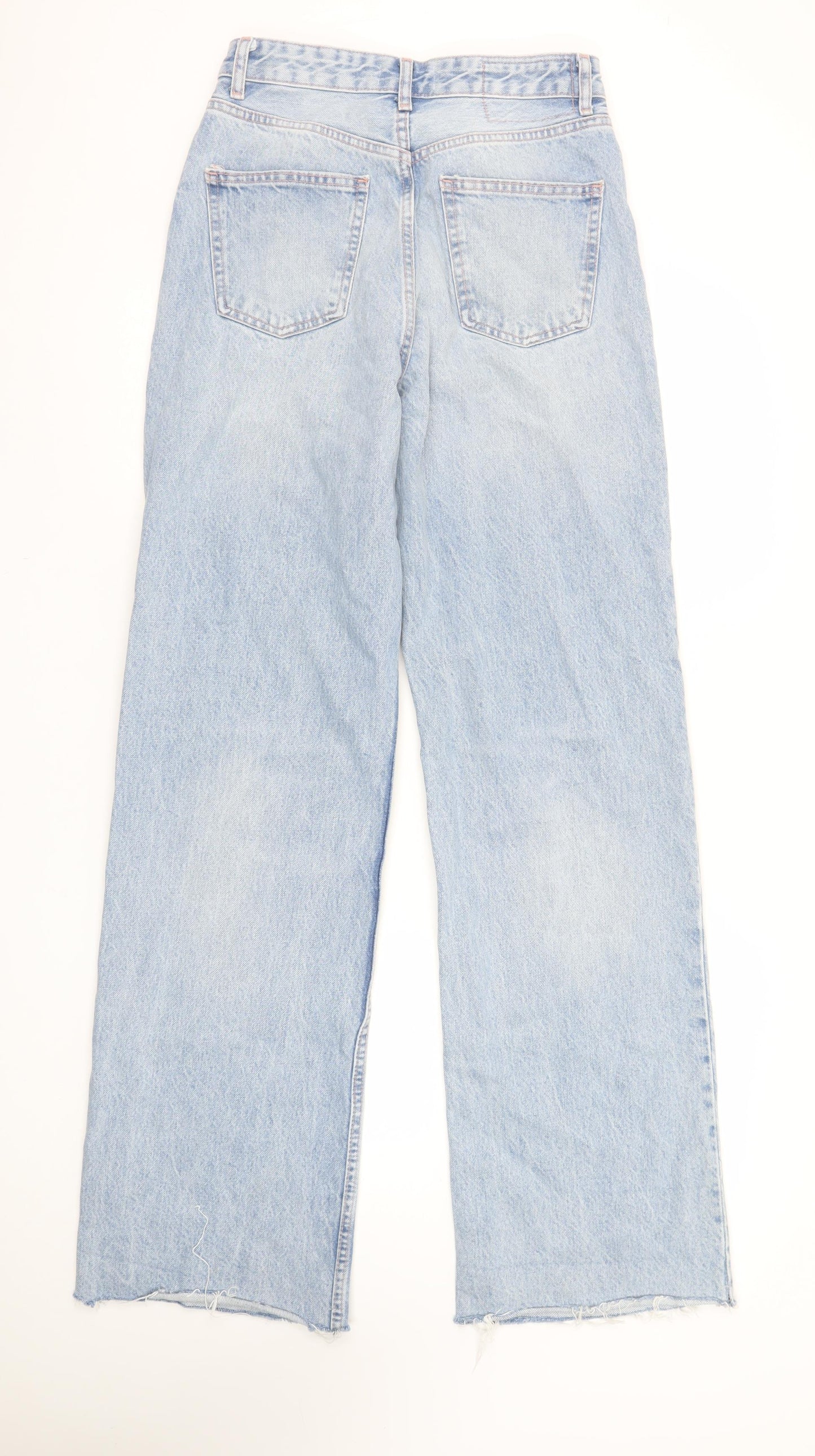 ZARA Women’s Blue Wide-Leg High Rise Jeans Size 10