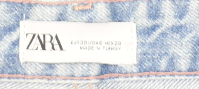ZARA Women’s Blue Wide-Leg High Rise Jeans Size 10