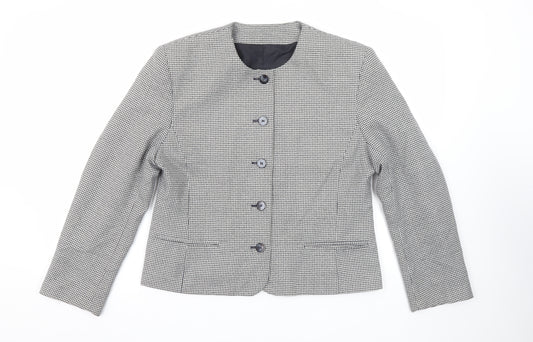 Marks and Spencer Women’s Black Houndstooth Suit Jacket Size 14