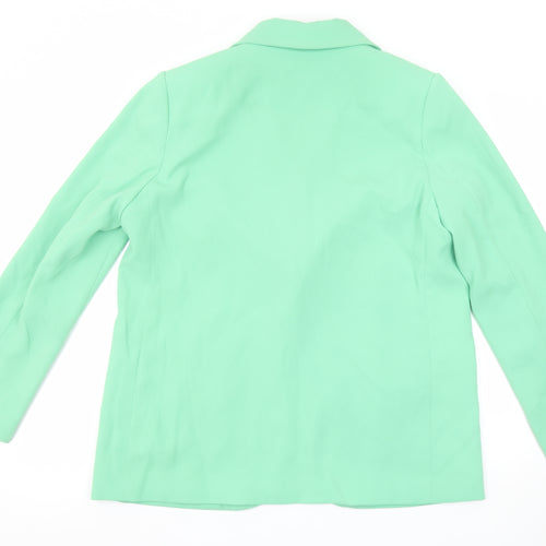 Marks and Spencer Womens Green Size 10 Regular Fit Single-Breasted Blazer