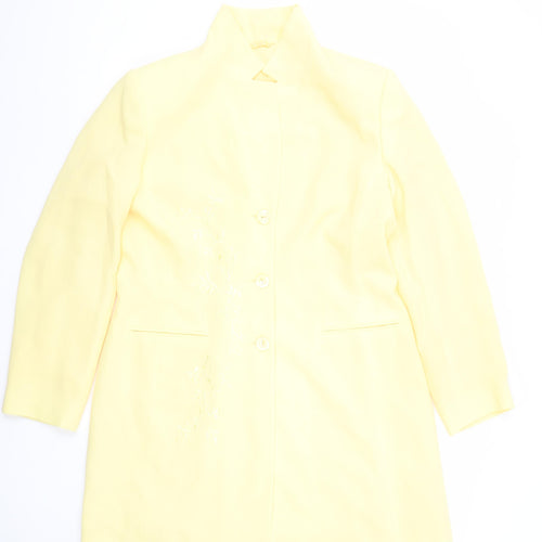 Hamells Womens Yellow Size 16 Lined Single-Breasted Blazer Jacket