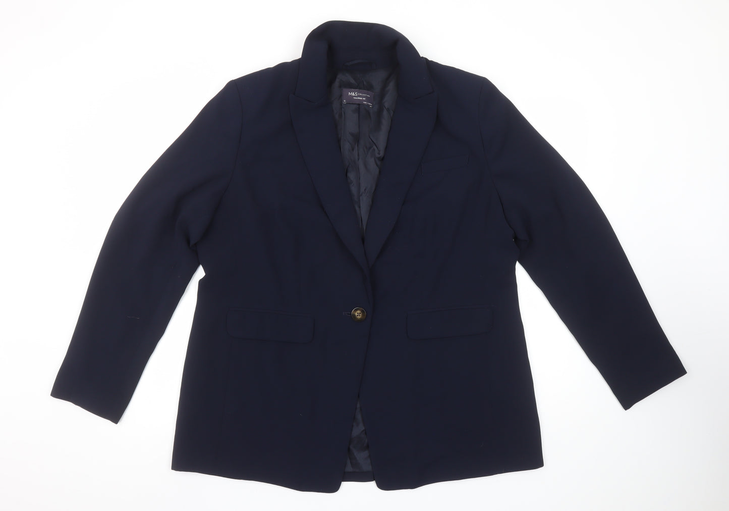 Marks and Spencer Women’s Blue Tailored Fit Blazer Size 16