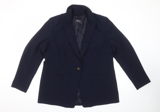 Marks and Spencer Women’s Blue Tailored Fit Blazer Size 16