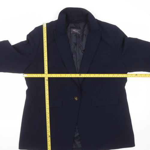 Marks and Spencer Women’s Blue Tailored Fit Blazer Size 16