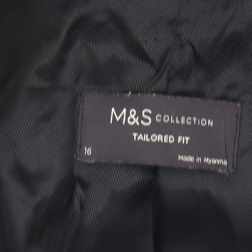 Marks and Spencer Women’s Blue Tailored Fit Blazer Size 16