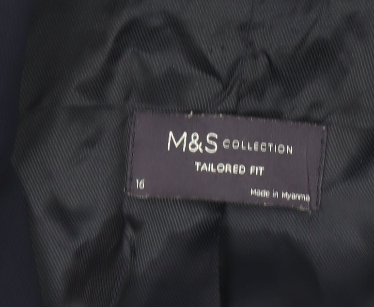 Marks and Spencer Women’s Blue Tailored Fit Blazer Size 16