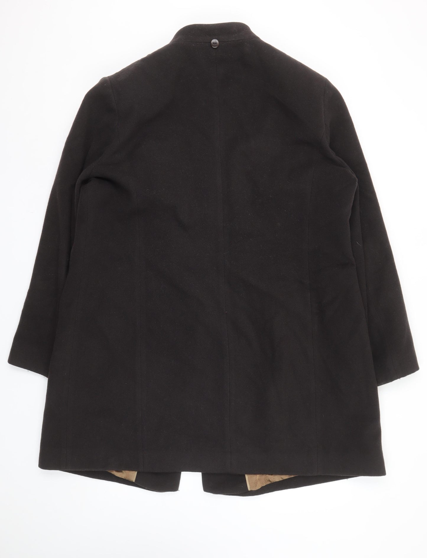 Windsmoor Women's Black Wool Blend Long Overcoat Size 16