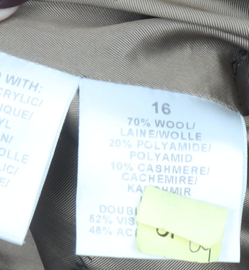 Windsmoor Women's Black Wool Blend Long Overcoat Size 16