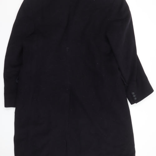 Centaur Men's Black Wool Overcoat 42in Regular Long Coat