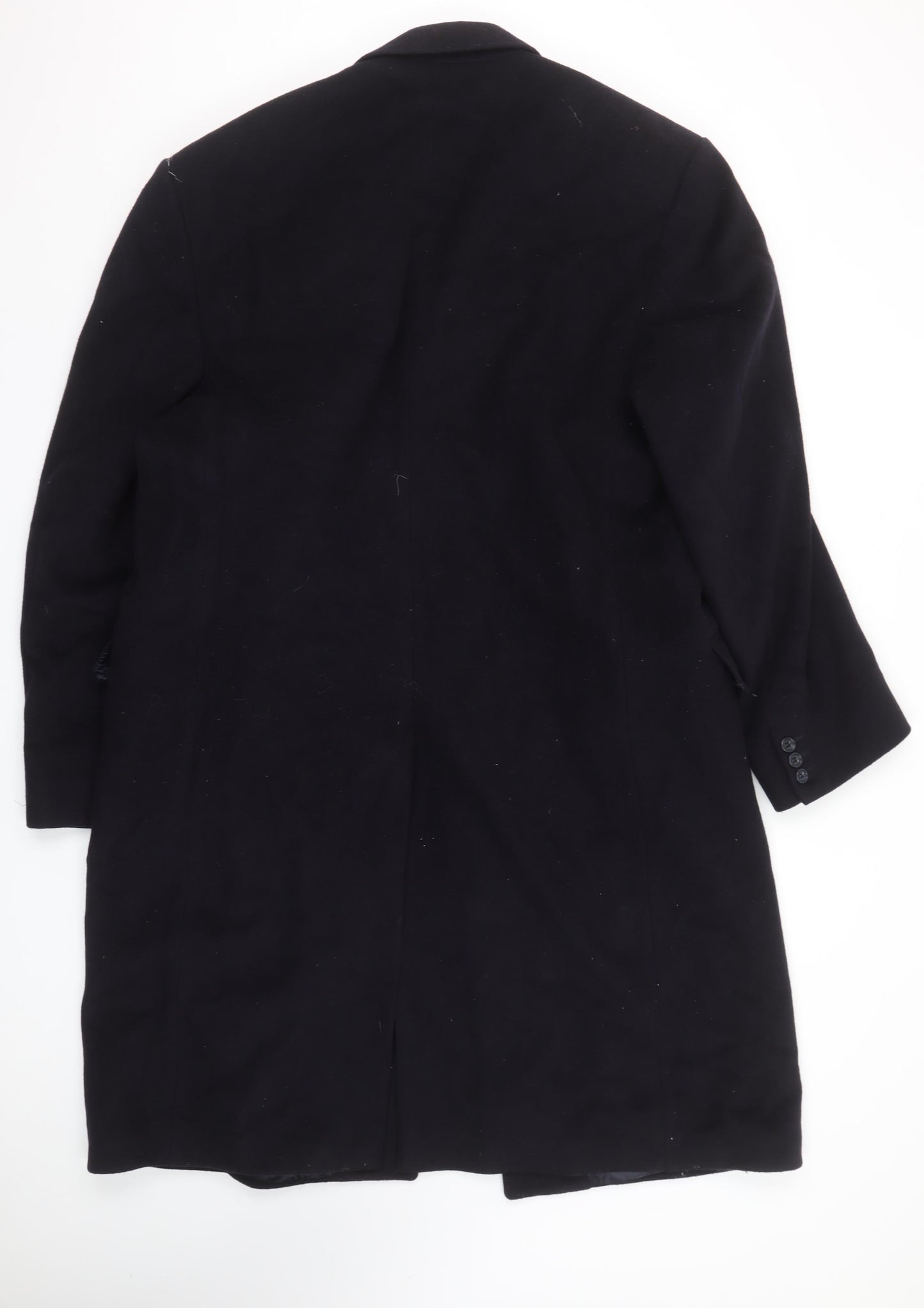 Centaur Men's Black Wool Overcoat 42in Regular Long Coat