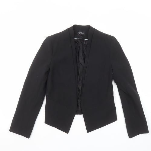 Topshop Petite Black Shawl Collar Blazer Jacket UK 4