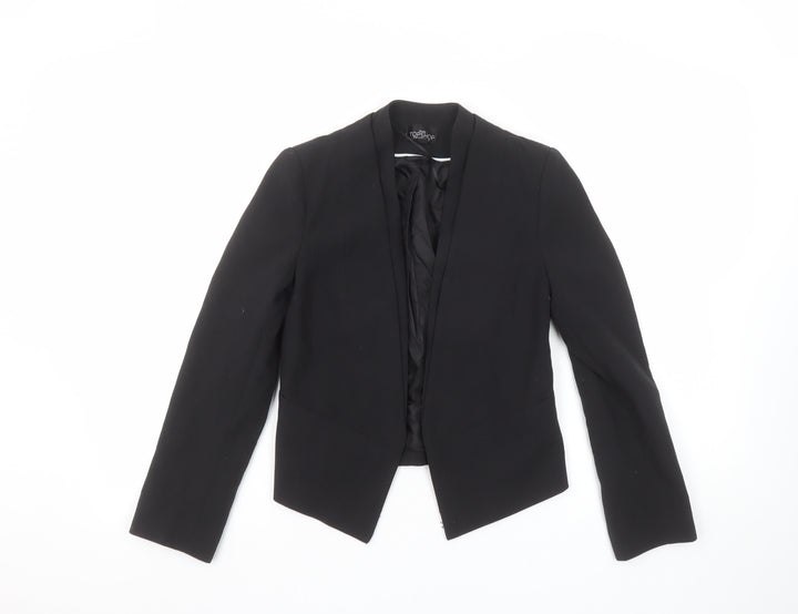 Topshop Petite Black Shawl Collar Blazer Jacket UK 4