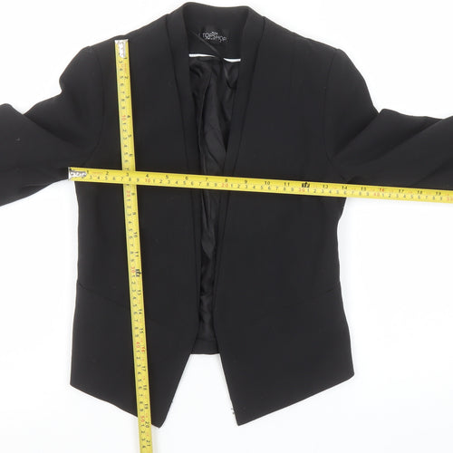 Topshop Petite Black Shawl Collar Blazer Jacket UK 4