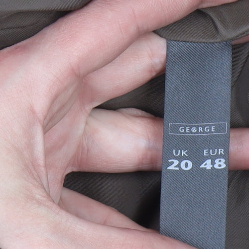 George Women’s Beige Wool Blend Tweed Blazer UK 20 Single-Breasted