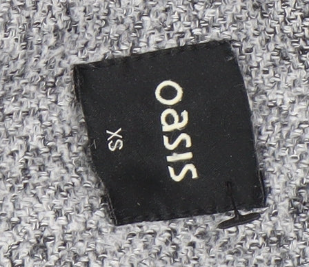 Oasis Women Grey Wool Blend Mid-Length Overcoat XS