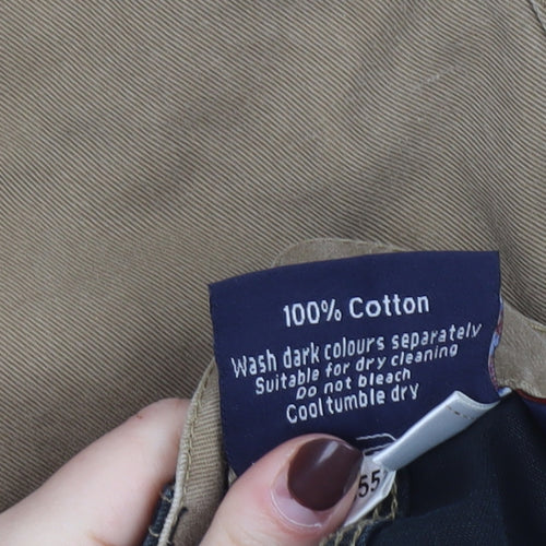 Dickies Mens Beige Cargo Workwear Trousers Size L 38in Cotton