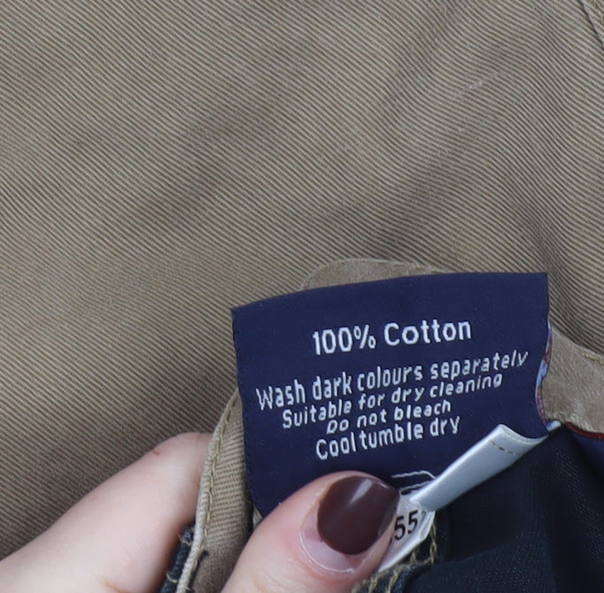 Dickies Mens Beige Cargo Workwear Trousers Size L 38in Cotton