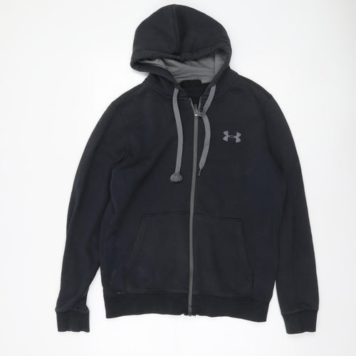 Under Armour Men's Black Full Zip Hoodie M ColdGear Fleece