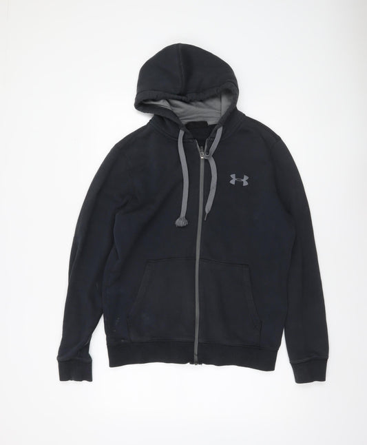 Under Armour Men's Black Full Zip Hoodie M ColdGear Fleece