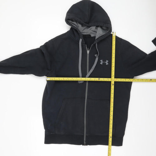 Under Armour Men's Black Full Zip Hoodie M ColdGear Fleece
