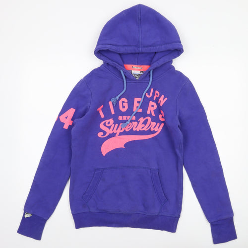 Superdry Women's Purple Graphic Pullover Hoodie Small