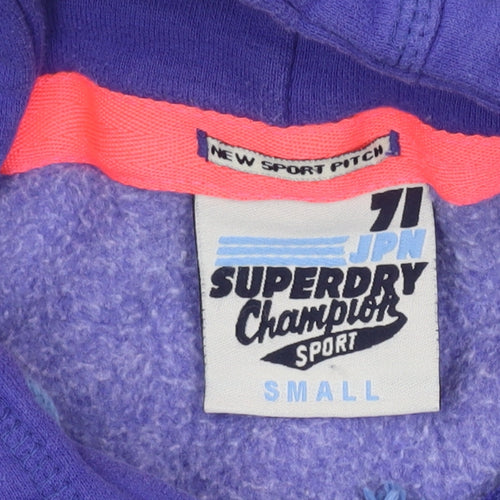 Superdry Women's Purple Graphic Pullover Hoodie Small