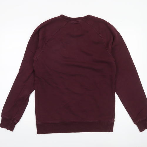 Dickies Men’s Red Small Pullover Sweatshirt Logo Crew Neck