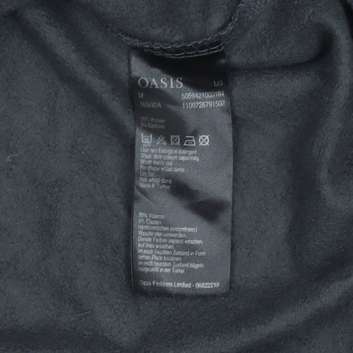 Oasis Women Black Star Embellished Pullover Sweatshirt Size M Viscose Blend