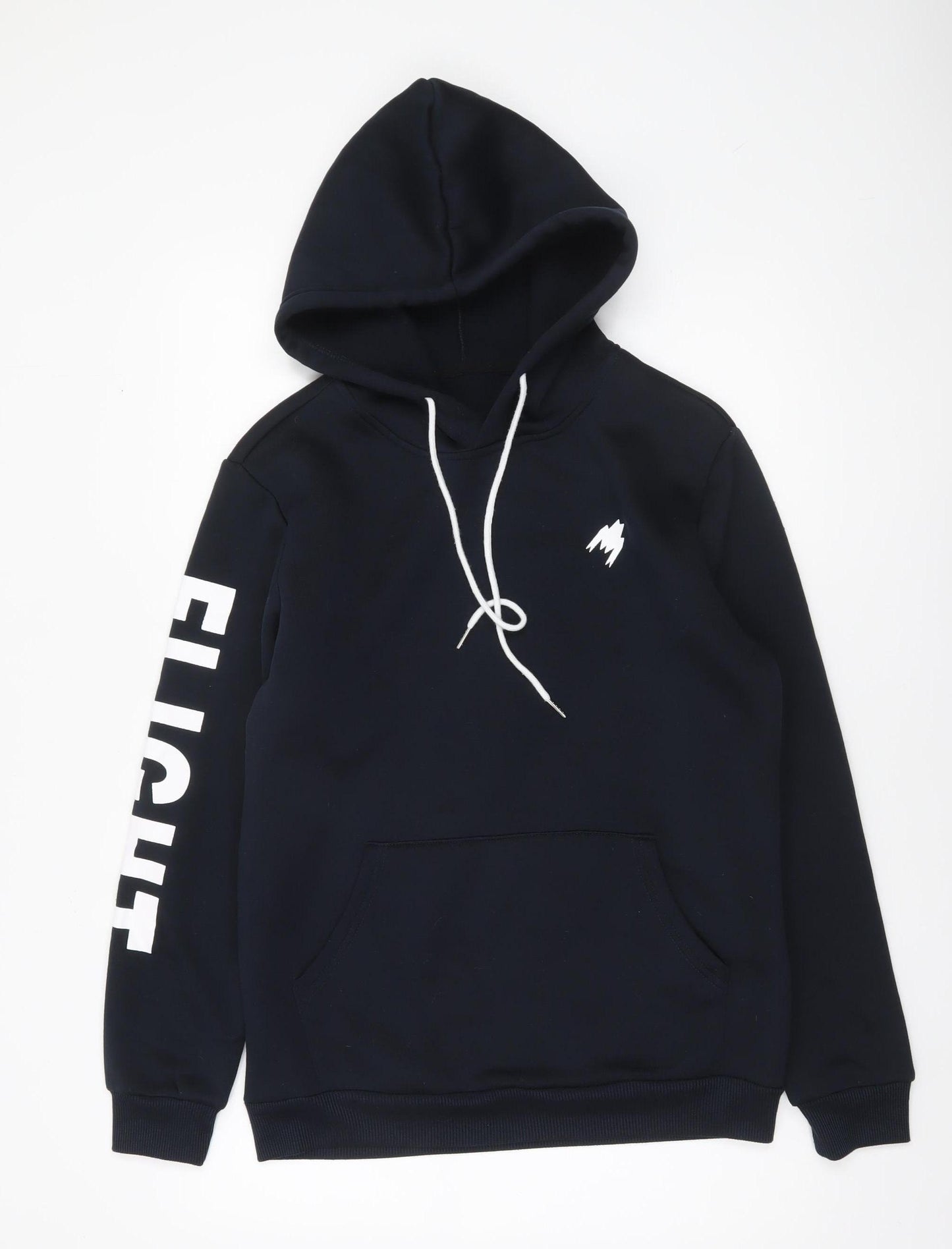 SHEIN Women's Black Pullover Hoodie Size S Flight Print Sweatshirt