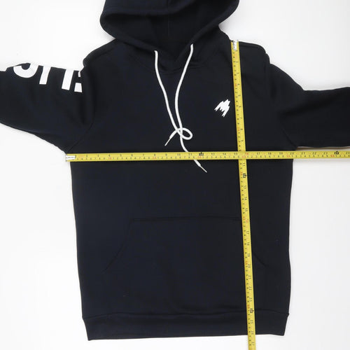 SHEIN Women's Black Pullover Hoodie Size S Flight Print Sweatshirt