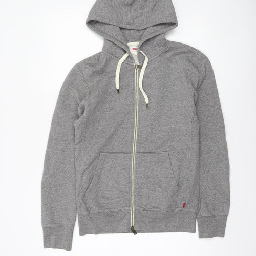 Levi's Men's Grey Full Zip Hoodie Small Regular Fit Cotton Jersey