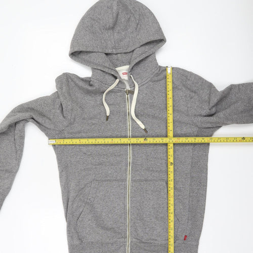 Levi's Men's Grey Full Zip Hoodie Small Regular Fit Cotton Jersey