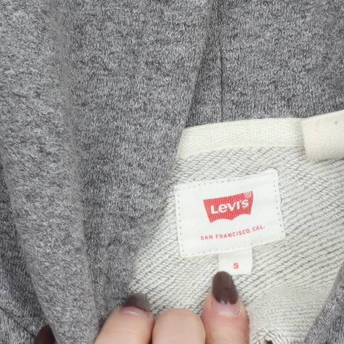 Levi's Men's Grey Full Zip Hoodie Small Regular Fit Cotton Jersey