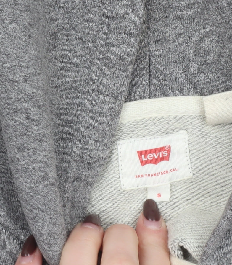 Levi's Men's Grey Full Zip Hoodie Small Regular Fit Cotton Jersey